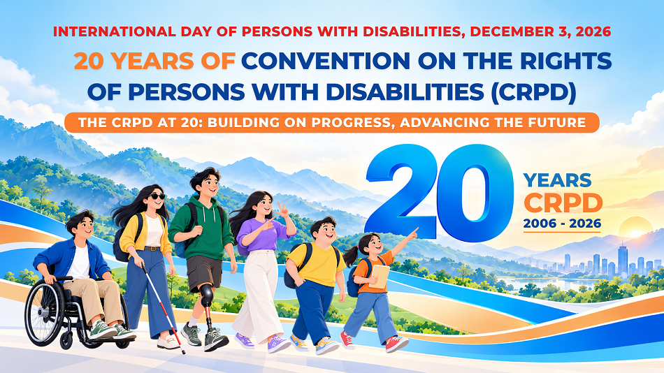 2026 International Day of Persons with Disabilities: the CRPD at 20: Building on Progress, Advancing the Future